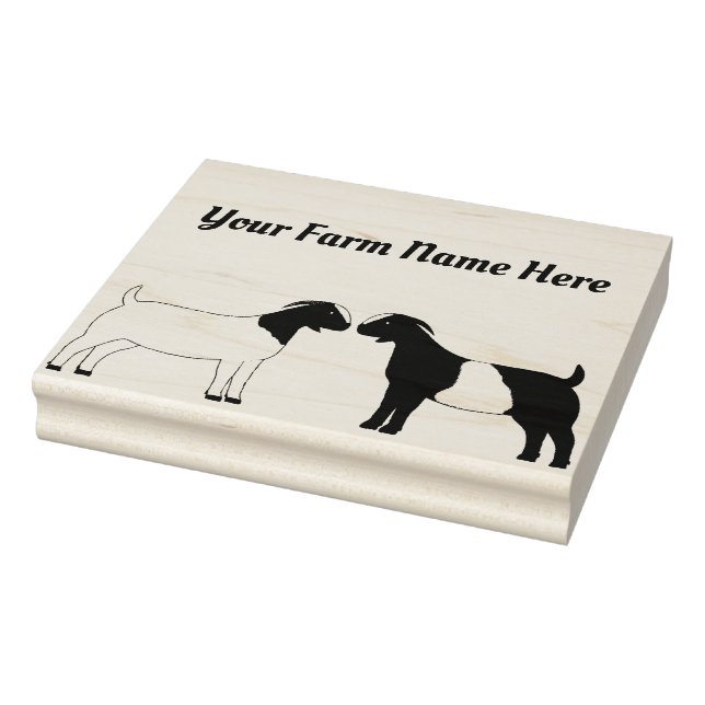 Personalised Boer Goat Rubber Stamp (Stamp)