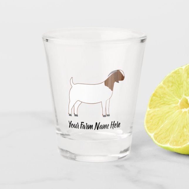 Personalised Boer Goat Shot Glass (Front)
