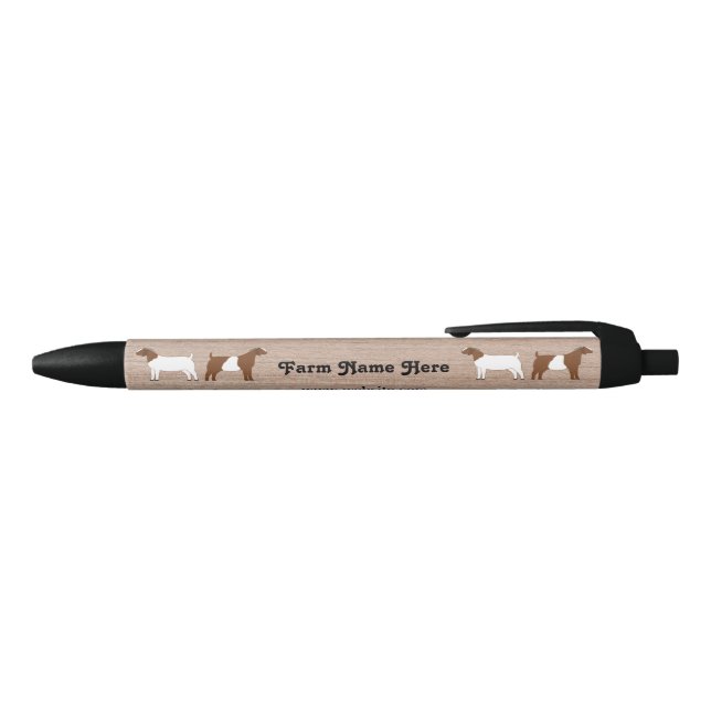 Personalised Boer Goat Show Herd Black Ink Pen (Top)