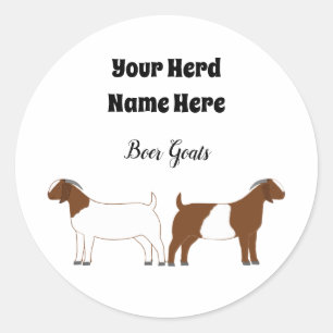 Personalised Boer Goat Sticker