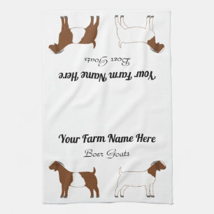 Personalised Boer Goat Tea Towel