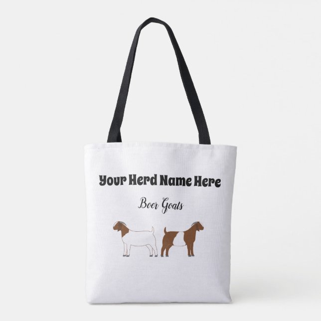 Personalised Boer Goat Tote Bag (Back)