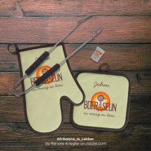 Personalised BOERSEUN Windpomp Afrikaans Braai /