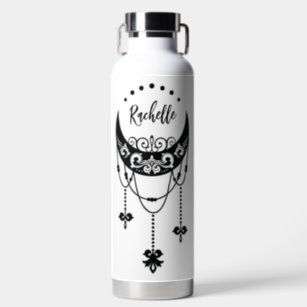 Personalised Bohemian Cresent Moon  Water Bottle