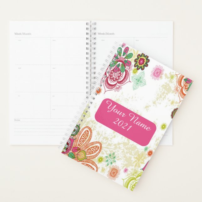 Personalised Bohemian floral Planner (Display)