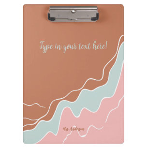 personalised Bohemian Modern custom gift Clipboard