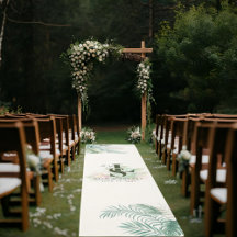 Personalised Bohemian Tropical Wedding Aisle