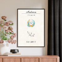 Personalised Boho Aquarius Zodiac Constellation