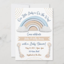 Personalised Boho Baby Shower Invitation