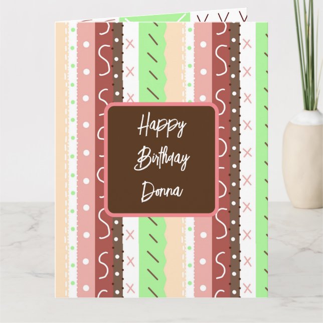 Personalised Boho Birthday Whimsical  Card (Front)
