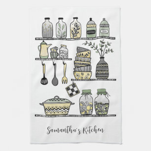 Personalised Boho Chic Modern Farmhouse Decor Tea Towel