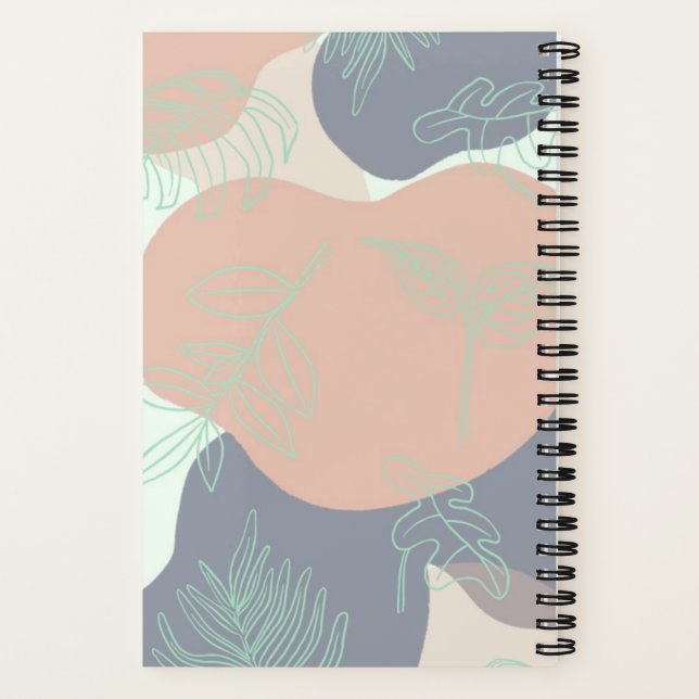 Personalised Boho Floral Spiral Notebook (Back)