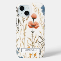 Personalised Boho Floral Wildflower Sage Green