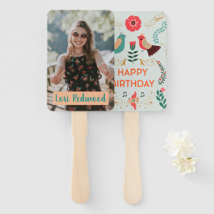 Personalised Boho Happy Birthday Fan Faces 
