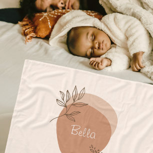 Personalised boho minimalist   fleece blanket
