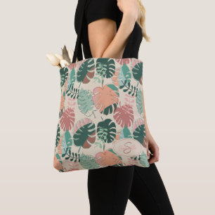 Personalised Boho Monstera Summer Tote Bag