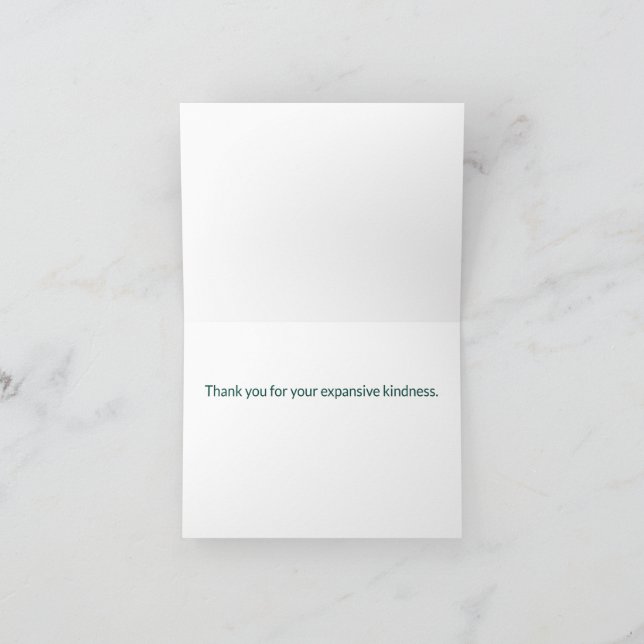 Personalised Boho Mountain Thank You Card  (Inside)