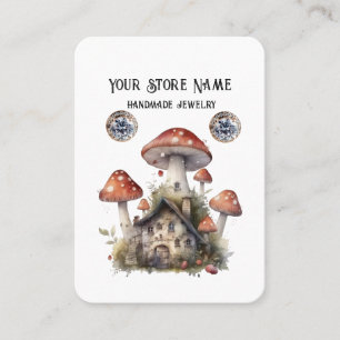 Personalised Boho Mushroom Jewellery Display   Business Card