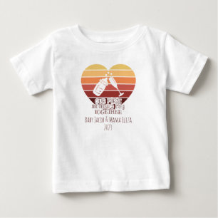 Personalised Boho Palette Heart 1st Mother's Day Baby T-Shirt