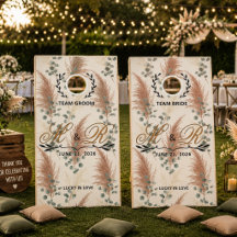 Personalised Boho Pampas Wedding Monogram