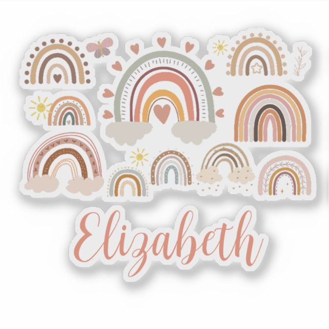 Personalised Boho Rainbow Kids (Front)