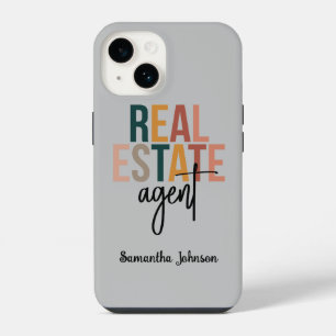 Personalised Boho Real Estate Agent Gift iPhone 14 Case