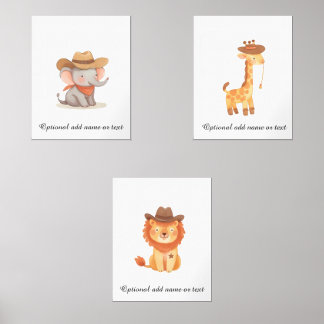 Personalised Boho Safari Cowboy Nursery Room Decor
