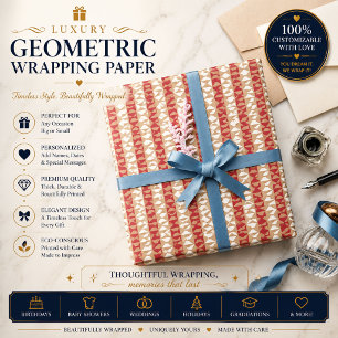 Personalised Boho Stripe Wrapping Paper