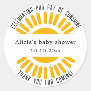 Personalised Boho Sun  Classic Round Sticker