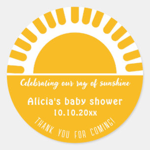 Personalised Boho Sun  Classic Round Sticker