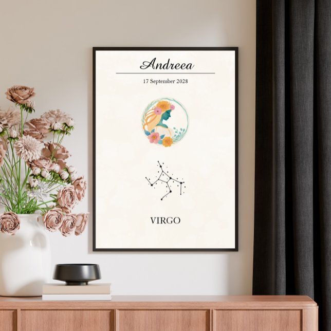 Personalised Boho Virgo Zodiac Constellation Poster (Creator Uploaded)