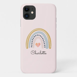 Personalised Boho Watercolor Rainbow iPhone 11 Case