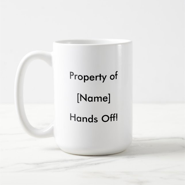 Personalised Bold Funny Custom Text Coffee Mug (Left)