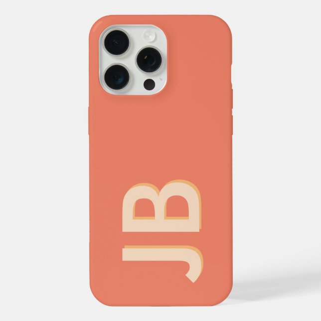 Personalised Bold Initial Monogram iPhone Case (Back)