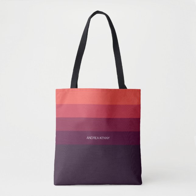 Personalised Bold Ombre Reds Tote Bag (Front)
