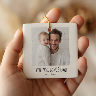 Personalised Bonus Dad Photo  Ceramic Ornament