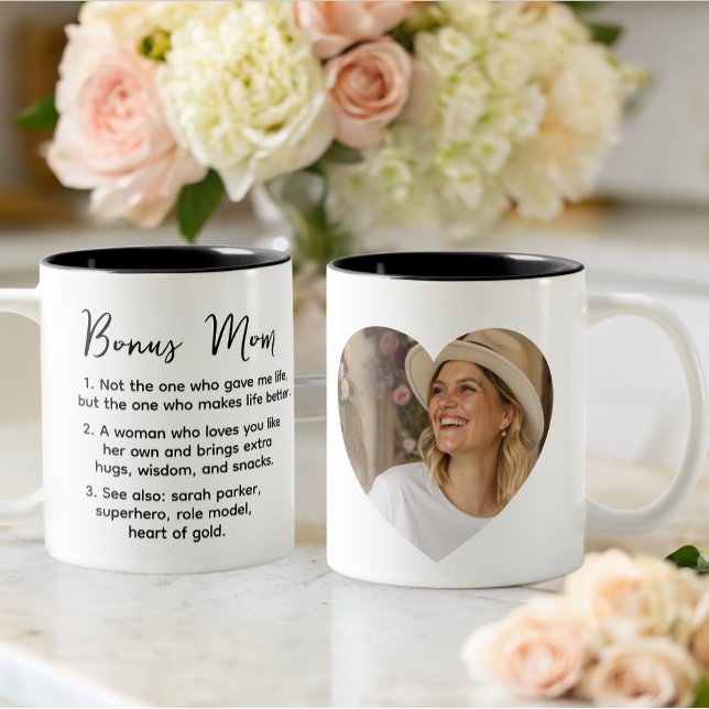 personalised Bonus Mum definition  Two-Tone Coffee Mug (Creator Uploaded)