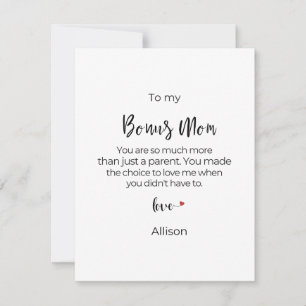 Personalised Bonus Mum Mother's Day  Holiday Card