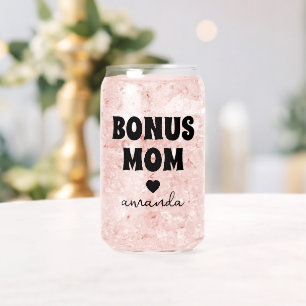Personalised Bonus Mum Name Can Glass
