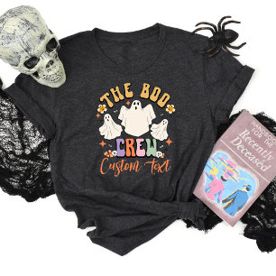 Personalised Boo Crew Matching Halloween Friend T-Shirt