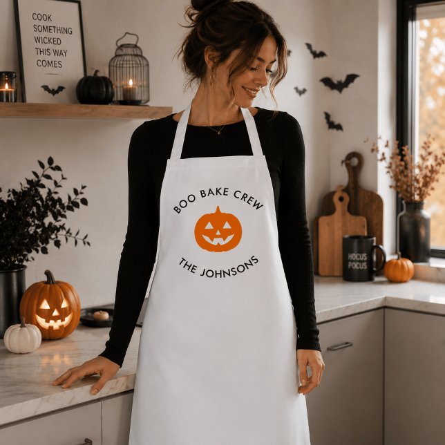 Personalised Boo Crew Pumpkin – Personalised Apron (Creator Uploaded)