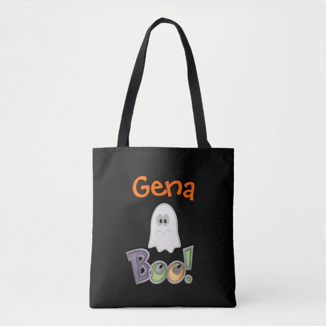 Personalised Boo Ghost Design Totebag Tote Bag (Front)