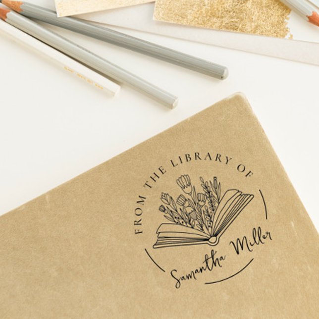 Personalised Book From The Library Of | Book Lover Rubber Stamp (Creator Uploaded)