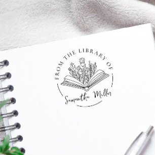 Personalised Book From The Library Of Book Lover Self-inking Stamp
