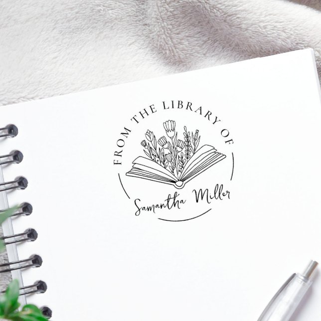 Personalised Book From The Library Of | Book Lover Self-inking Stamp (Creator Uploaded)