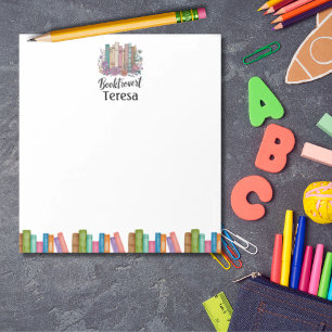 Personalised Book Lover "Booktrovert" watercolor Notepad