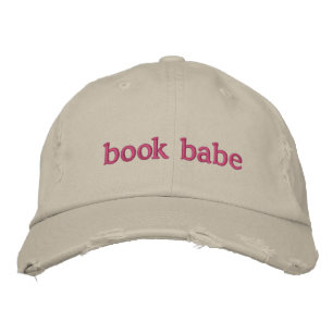 Personalised Book Lovers Bookish Quote Pink Embroidered Hat