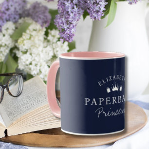 Personalised Book Lovers Paperback Princess  Mug