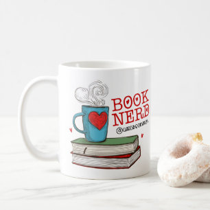 Personalised Book Nerd Gift for Reader Coffee Mug