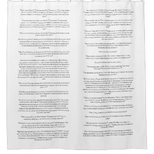 Personalised Book Quote Text Excerpt Shower Curtain